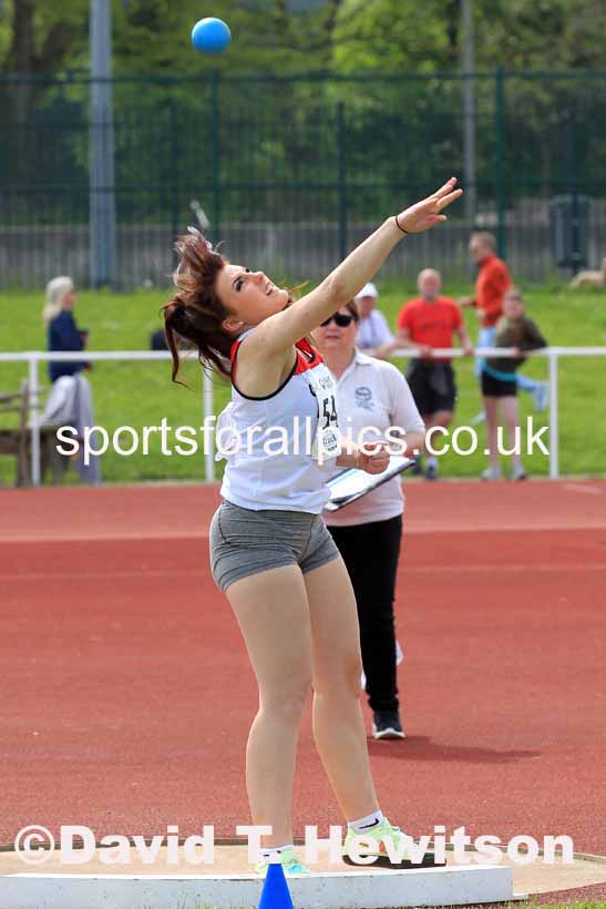 Womens Under-17s Shot Putt, 2023 North Eastern Track and Field Champs., Middlesbrough Sports Village, Middlesbrough. Photo: David T. Hewitson/Sports for All Pics